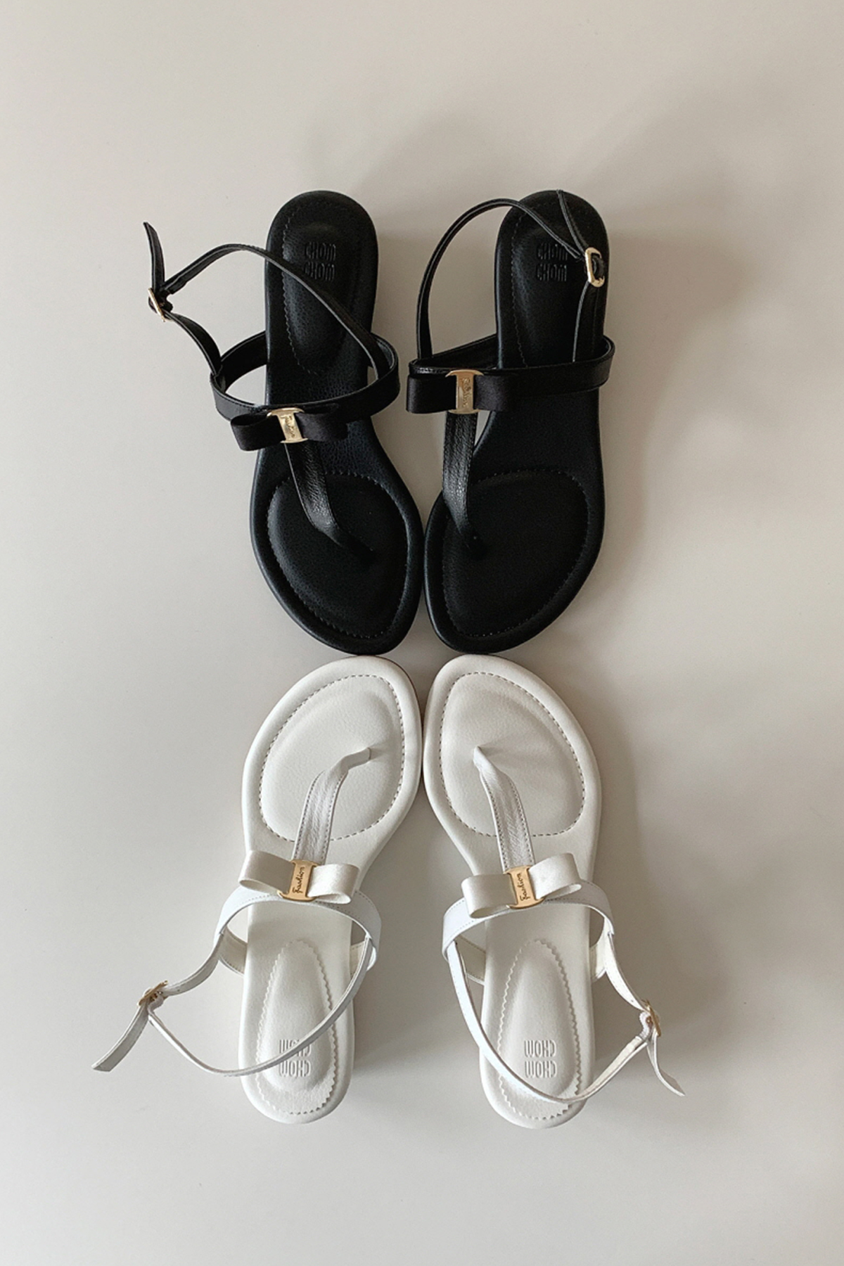 Ribbon Wedge sandals [2color]